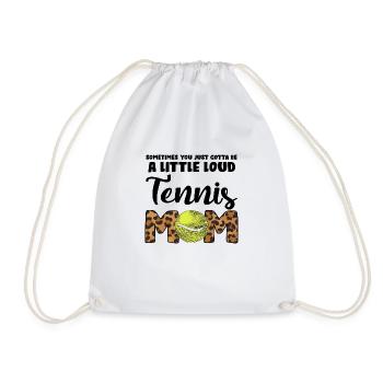Tennis Mama Tennisspiel Tennis Geschenk - Turnbeutel - Weiß - Vorne