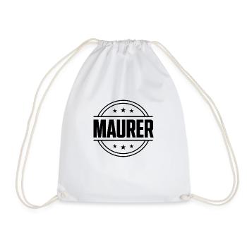 Maurer Beruf - Turnbeutel - Weiß - Vorne