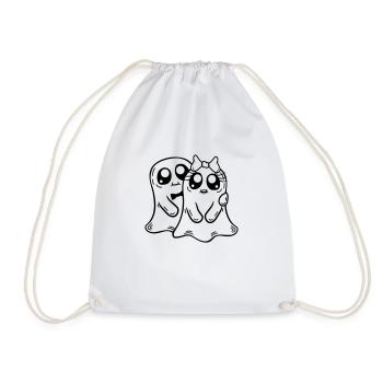Fantômes Couple Homme Femme - Sac de sport léger - blanc - Devant