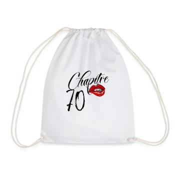 Anniversaire 70 ans Femme chapitre 70 - Sac de sport léger - blanc - Devant