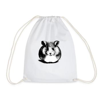 Hamster cute animal rodent animals funny pet 11 - Drawstring Bag - white - Front