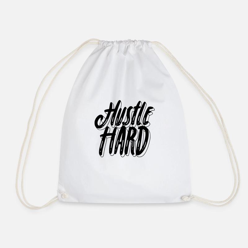 Hustle Hard - Turnbeutel - Weiß