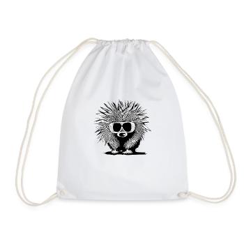 Porcupine Lunettes de soleil Animaux mignons Nature 12 - Sac de sport léger - blanc - Devant