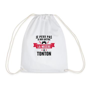 je dois mettre la misère à tonton / bébé gamer - Sac de sport léger - blanc - Devant