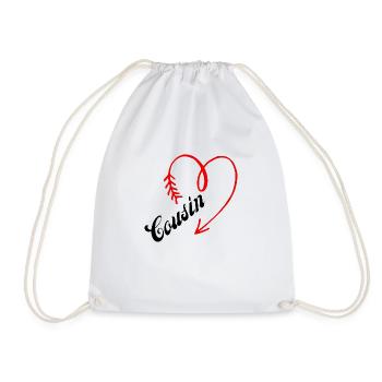 cousin cœur - Sac de sport léger - blanc - Devant