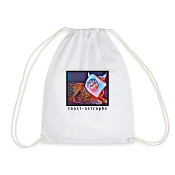 Astrophe de pain grillé pour chat - Catoastrophe Funny Cat design - Sac de sport léger - blanc - Devant