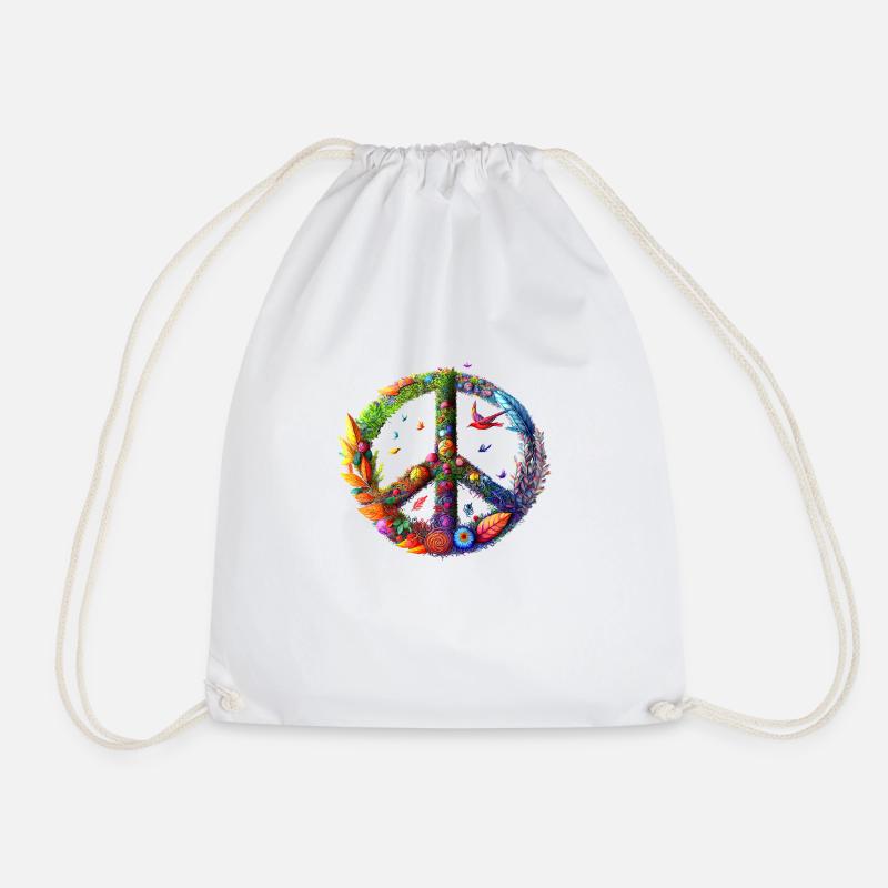 Peace Bird - Turnbeutel - Weiß