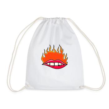 Keep talking - Drawstring Bag - white - Front