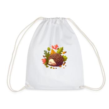 Igel leaf | T-Shirt - Turnbeutel - Weiß - Vorne