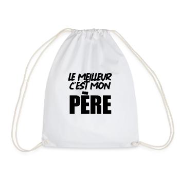le meilleur c'est mon père cadeau - Sac de sport léger - blanc - Devant