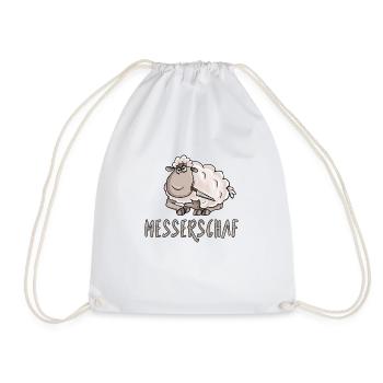 messerschaf - Turnbeutel - Weiß - Vorne