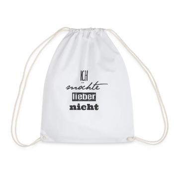 Bartleby der Schreiber - Ich möchte lieber nicht - Turnbeutel - Weiß - Vorne