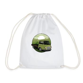 Voiture classique allemande // Illustration // Barkas - Sac de sport léger - blanc - Devant
