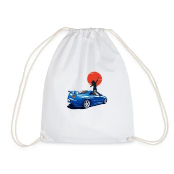 JDM OLD SCHOOL - Drawstring Bag - white - Front