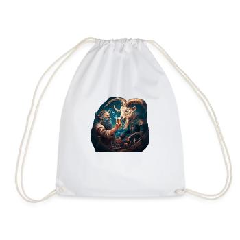 Sailor vs. goat, the battle for beer - Drawstring Bag - white - Front