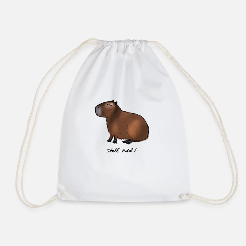 Capybara - chill mal! - Turnbeutel - Weiß