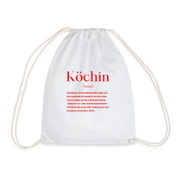 Köchin Definition - Turnbeutel - Weiß - Vorne