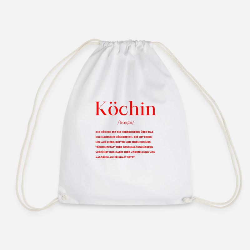 Köchin Definition - Turnbeutel - Weiß