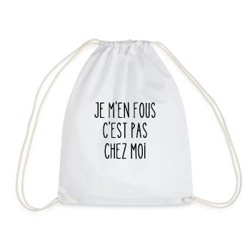 je m'en fous c'est pas chez moi - Sac de sport léger - blanc - Devant