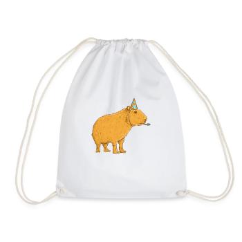 Anniversaire de Capybara - Sac de sport léger - blanc - Devant