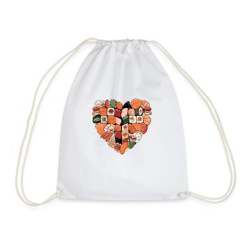 Un coeur de sushis - Sac de sport léger - blanc - Devant