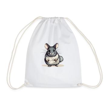 Mikai le chinchilla - Sac de sport léger - blanc - Devant