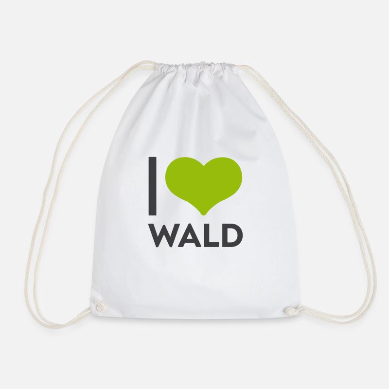 I love Wald - Turnbeutel - Weiß