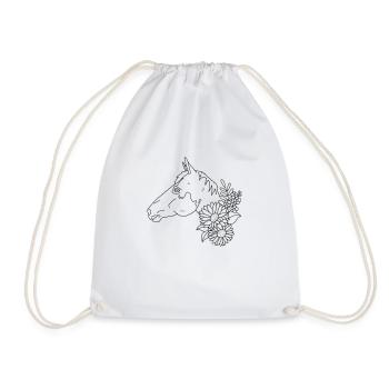 cheval - Sac de sport léger - blanc - Devant