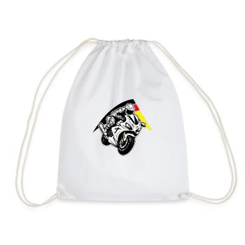 Moto Aventure Allemagne Motocyclisme - Sac de sport léger - blanc - Devant