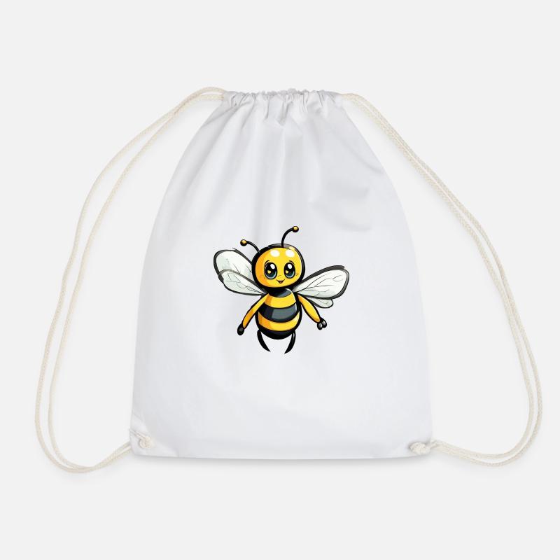 Fliegende Glücksbiene Bienchen - Turnbeutel - Weiß