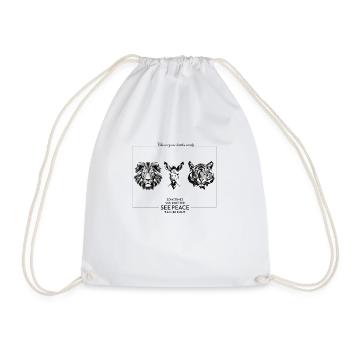 See Peace - Drawstring Bag - white - Front