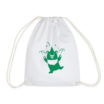 Ours - Panda Forêt Nature Liberté Sauvage - Sac de sport léger - blanc - Devant