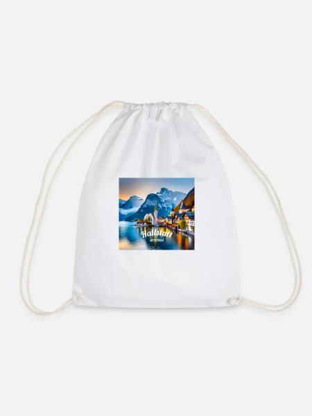 Hallstatt am Morgen - Turnbeutel - Weiß