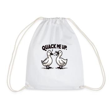 Canard Couple Drôle Conversation - Sac de sport léger - blanc - Devant