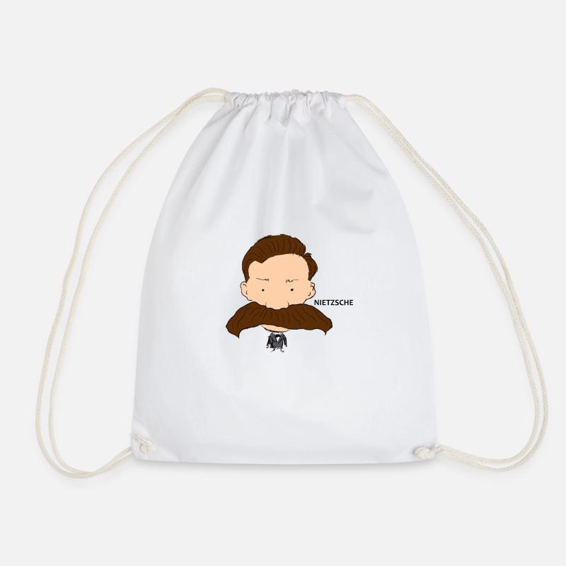 Nietzsche - Drawstring Bag - white