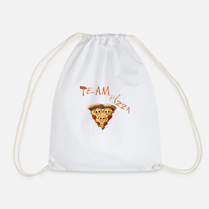Team Pizza - Drawstring Bag - white