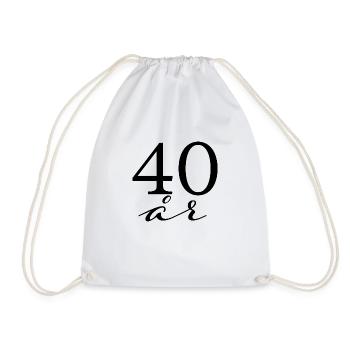 40 ans - Sac de sport léger - blanc - Devant