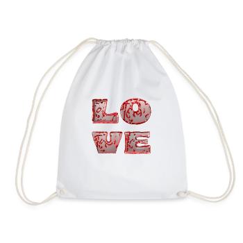 Love - Drawstring Bag - white - Front