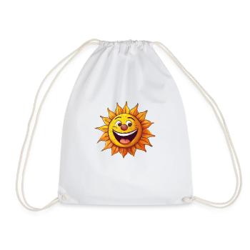 Soleil rieur avec le visage - Sac de sport léger - blanc - Devant
