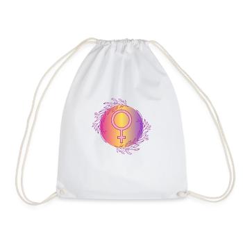Feminine Energy - Drawstring Bag - white - Front