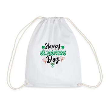 Happy St Patricks Day - Drawstring Bag - white - Front