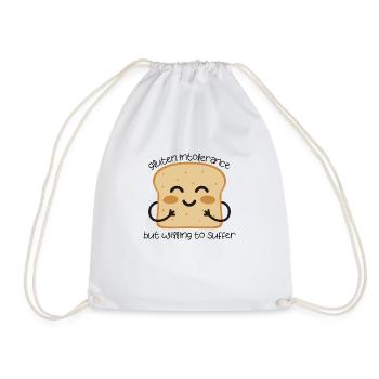 Intolérance au gluten Citation amusante Toast Allergie - Sac de sport léger - blanc - Devant