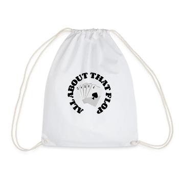 all about that flop - Drawstring Bag - white - Front