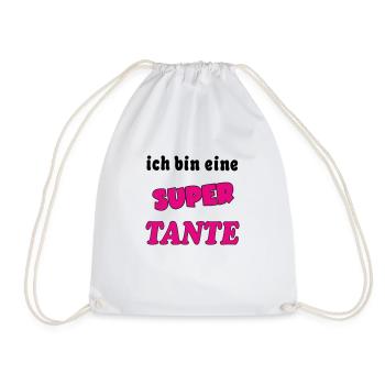 Ich bin eine Super TANTE - Drawstring Bag - white - Front