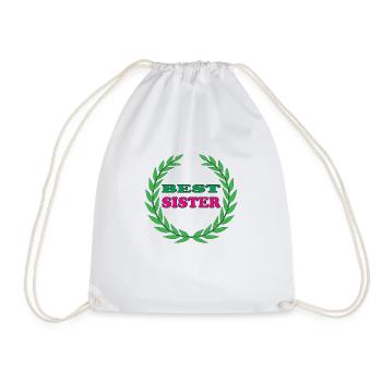 BEST SISTER - Sac de sport léger - blanc - Devant