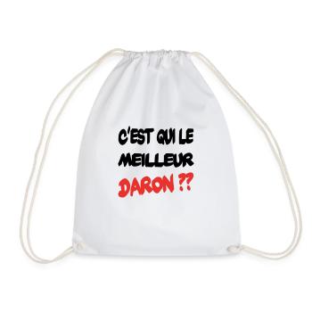 C'est qui le meilleur daron ?? - Sac de sport léger - blanc - Devant
