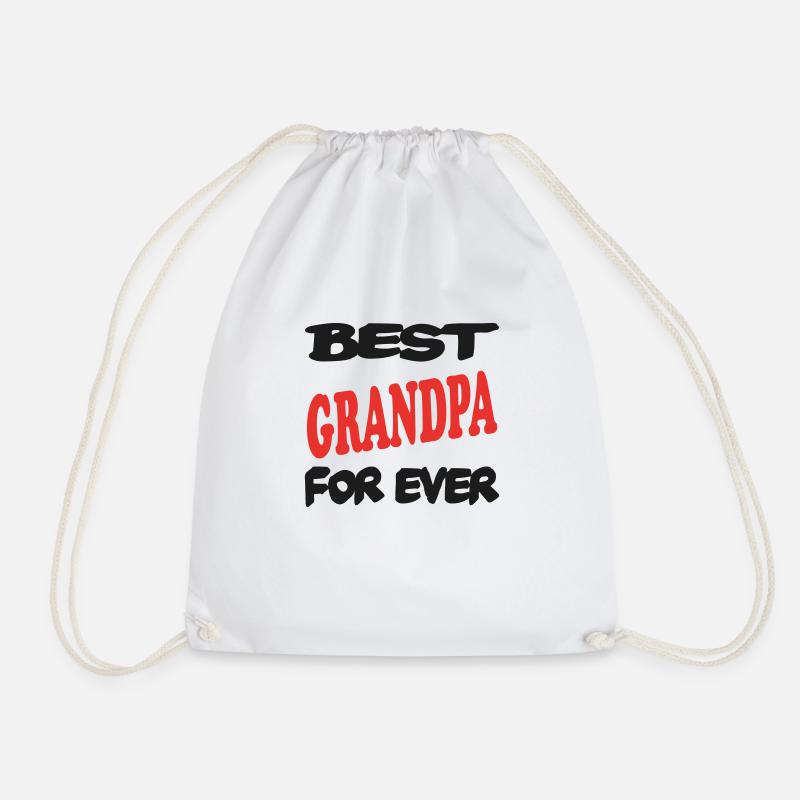 Best GRANDPA for ever - Drawstring Bag - white