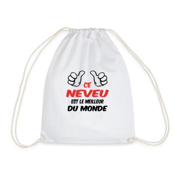 BEST NEPHEW - Drawstring Bag - white - Front