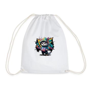 grafitti cat - Sac de sport léger - blanc - Devant