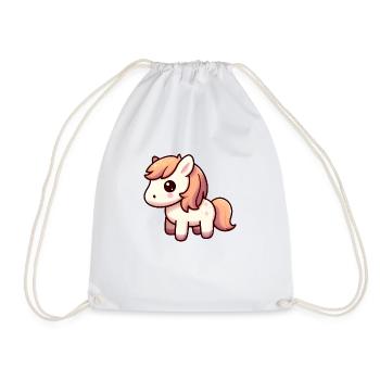 Equestrian pony - Drawstring Bag - white - Front